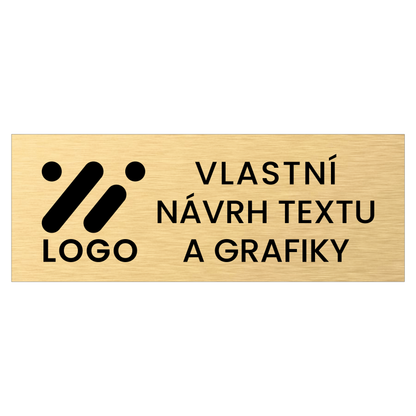 Jmenovka na oblečení, uniformu, identifikační štítek je vyroben z dvouvrstvého plastu s kovovým povrchem v barvě zlatá, stříbrná, bronzová. Umístění na oděv pomocí magnetu nebo spínacího špendlíku - brožové spony.